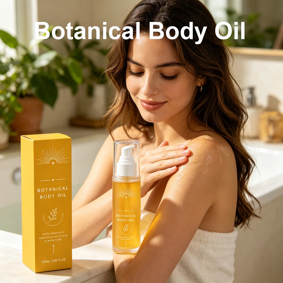 Body Oil Deep Nourishment Moisturizing  Oil Smooth Skin All Season Body Care Non Greasy Fast Absorbing Daily Hydration 100ml