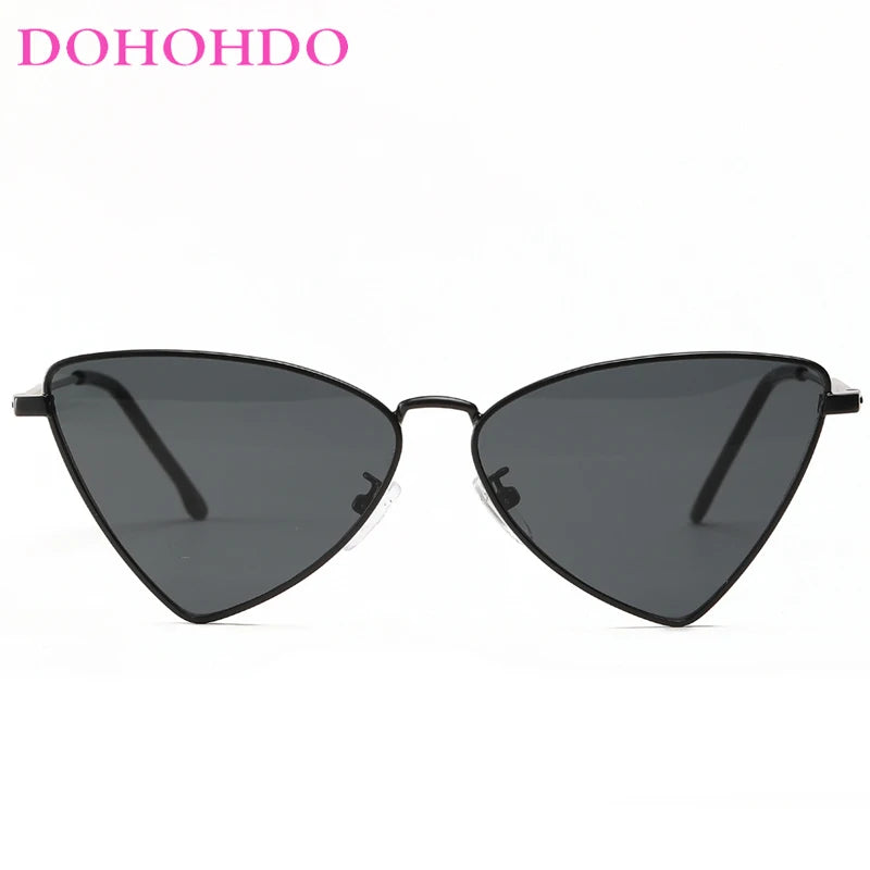 DOHOHDO Butterfly Style Triangular Metal Sunglasses For Women 2024 Luxury Brand Design Sun Glasses Men Fashion Punk Shades UV400