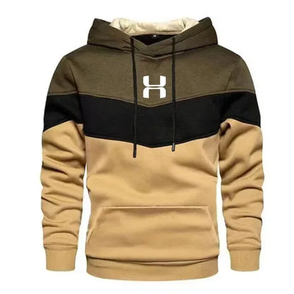 Men's printed hoodie, winter casual hoodie and pants, men's outdoor sports jogging pullover sportswear piece