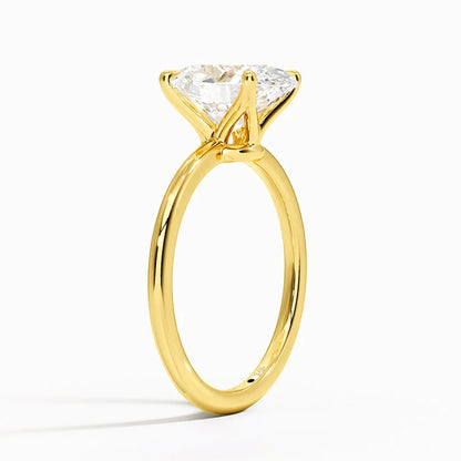 AU585 2ct 3ct Oval Moissanite Diamond Ring for Women 100% 14K Gold Egg Shaped Wedding Band Classic Luxury Jewelry Certified