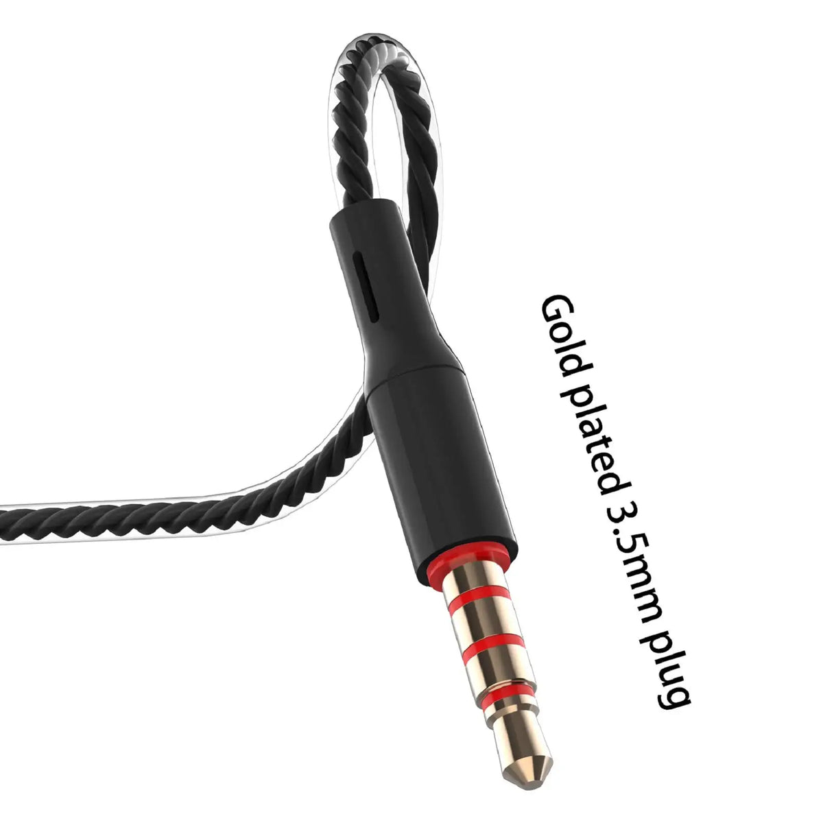 3.5mm Wired Headphones In Ear Headset Wired Earphones with Microphone Bass HiFi Stereo Earbuds Sports In-line Control For Phones