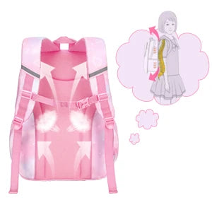 Kids Backpack for Girls - Middle School &amp; Elementary School - Kawaii Ita Backpack - Purple