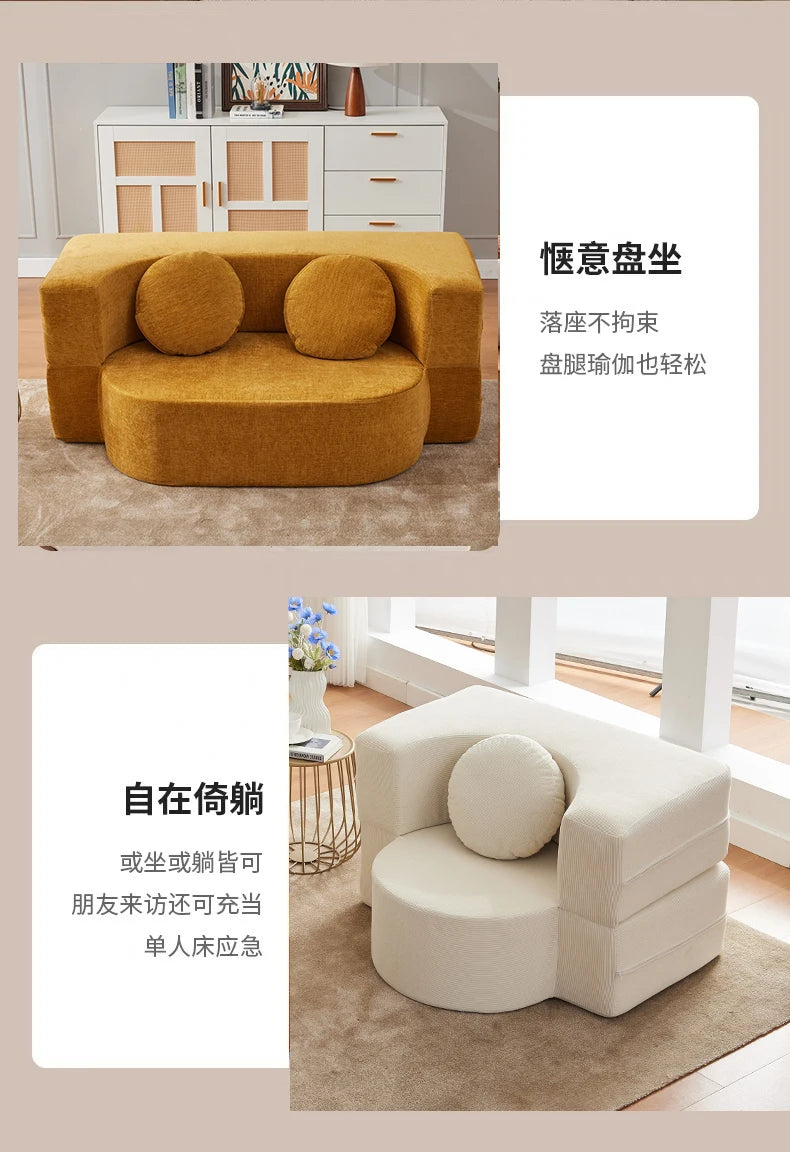 Classic French Living Room Sofas Boneless Modular Retro Glam Living Room Sofas Bedroom Universal Canape Compressé Home Furniture
