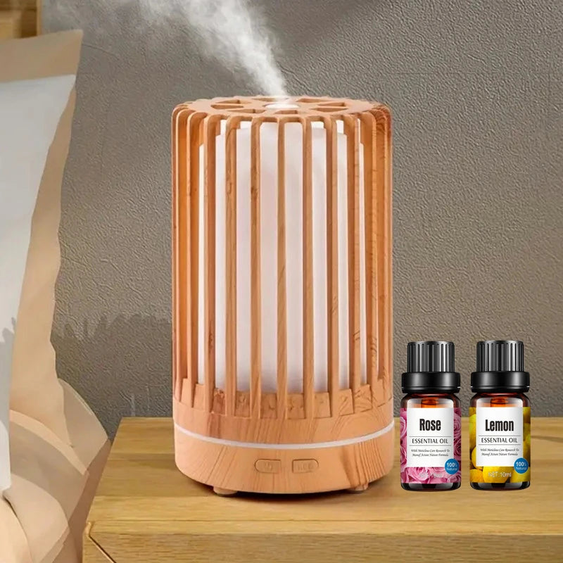 Air Humidifier Aromatherapy Machine Bird Cage Ultrasonic USB Humidifier, Essential Oil Diffuser With Colorful Night Lights