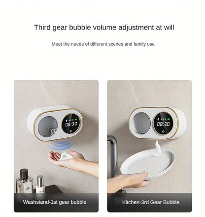 Smart Automatic Foaming Soap Dispenser with LED Screen 3000mah 320ml 3 Levels Touchless Rechargeable Sensor Soap Dispensers