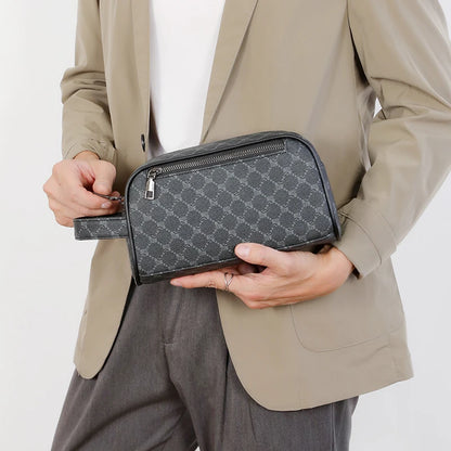 Business Men's Clutch Bag High Quality Printing Leather Handbag Phone Purse Fashion Clutches Luxury Men Birthday Gift Clutch Bag
