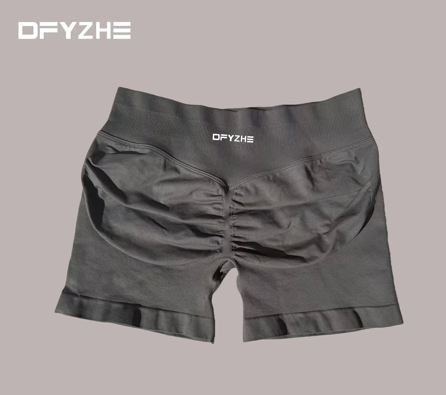 DFYZHE 4.5-inch yoga gym shorts, waist cinching and hip lifting shorts, seamless yoga shorts