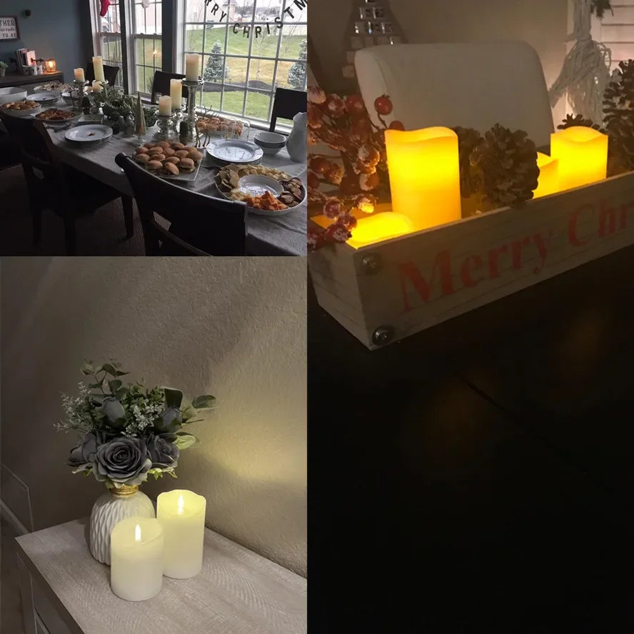 Flameless Flickering LED Candles Battery Powered For Wedding Decor