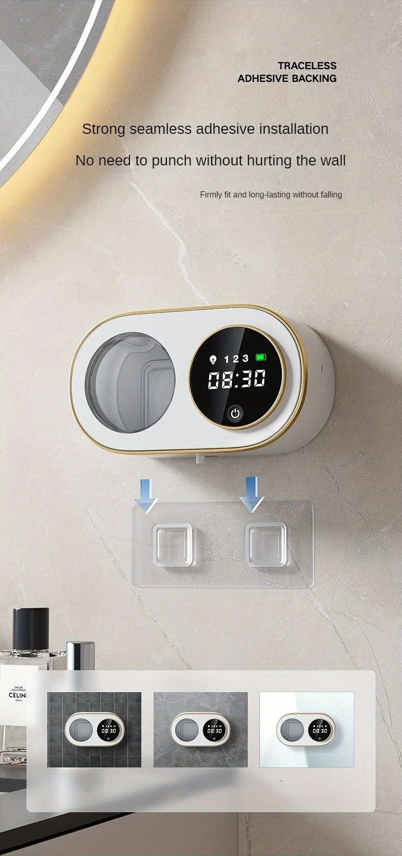 Smart Automatic Foaming Soap Dispenser with LED Screen 3000mah 320ml 3 Levels Touchless Rechargeable Sensor Soap Dispensers
