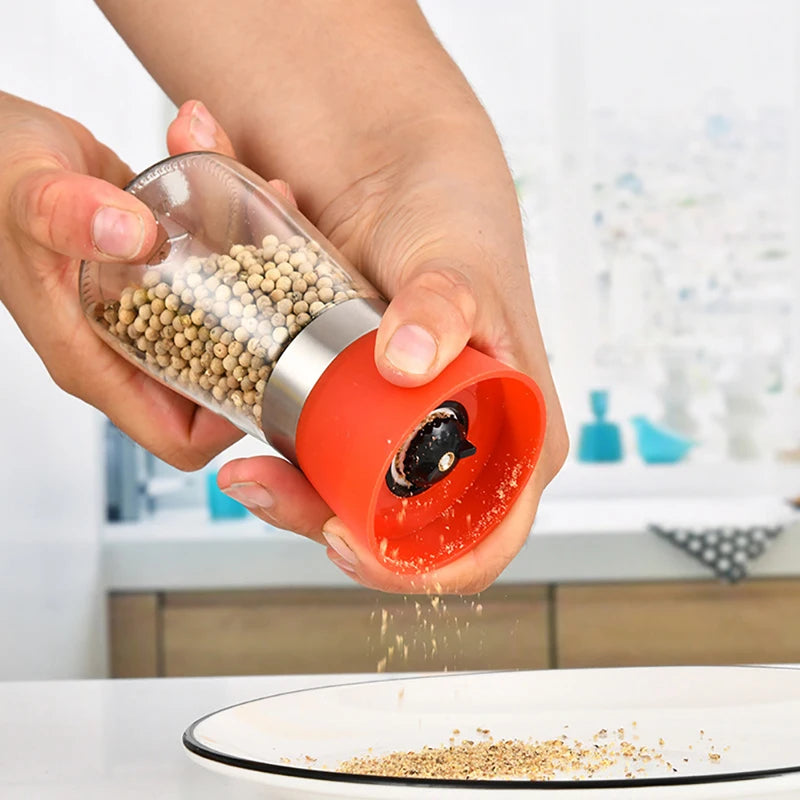 Manual Salt Pepper Mill Grinder Seasoning Bottle Spice Grinding Containers Adjustable Mill Shakers Kitchen Gadgets