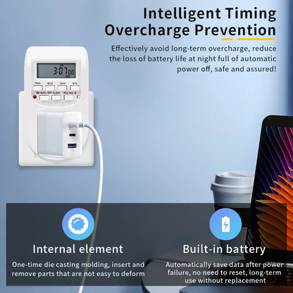 Digital Timer Switch  220V 7 Days Weekly Intelligent Electronic Programmable Timing Socket EU Plug Outlet Appliance Time Control