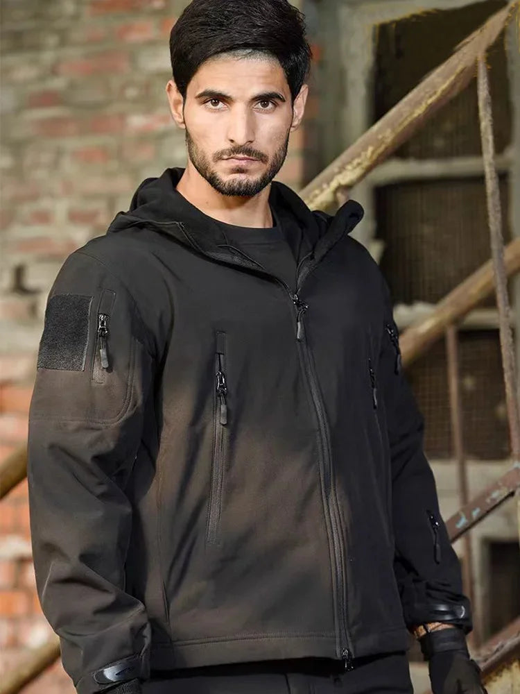 5XL 6XL Winter Waterproof Tactical Jackets Sets Men Outdoor Soft Shell Hiking Hunting Jacket Suit Fleece Cargo Pant Tracksuits