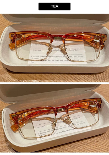 ISLINO Anti Blue Light Reading Glasses Women Square Fashion Photochromic Prescription Glasses Men Myopia Hyperopia Eyewear