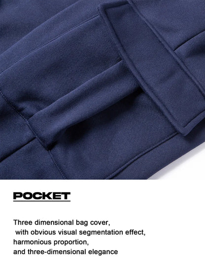 2025 Popular Two-piece Men's Sportswear Autumn Solid Color Jogging Suit Hooded Zipper Jacket + Sport Pants Casual Sports Set