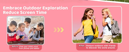 1Pair Kids Video Walkie Talkie Toy Rechargeable Interphone With HD Camera & Voice Changer Educational Interactive For Boy Girl