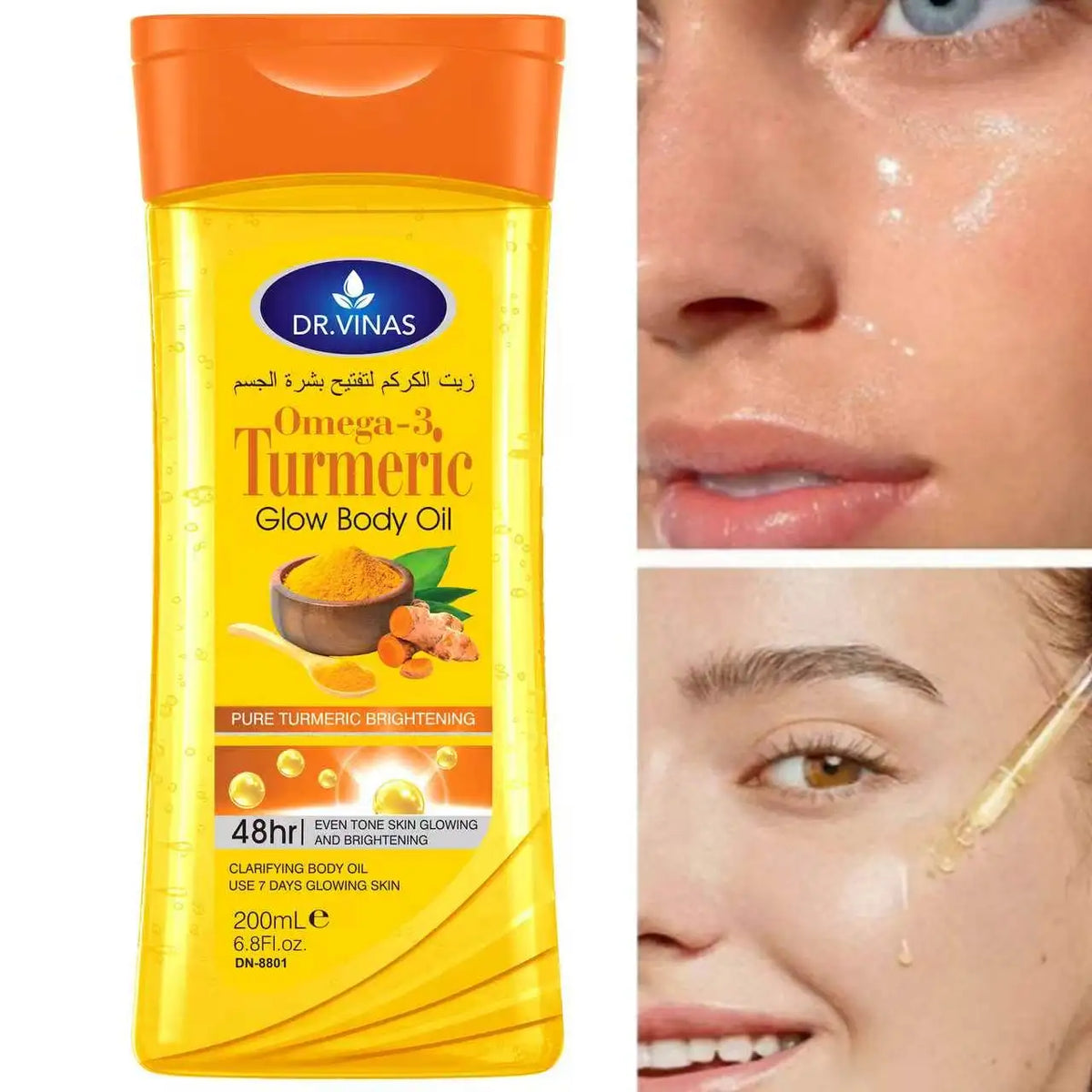 200mlBody OilTurmeric Omega-3 Glow Body Oil Body Oil Skin Care Oil