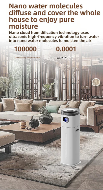 12L Intelligent Floor-Standing Humidifier Bedroom Living Room Office Three-Use Allergic Crowd Humidifier Winter Dry Skin Savior