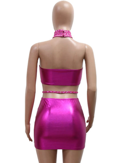 Sexy halter rhinestone mini summer dress women elegant bodycon night club party dresses woman short evening dresses vestidos HL
