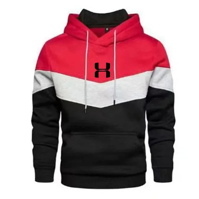 Men's printed hoodie, winter casual hoodie and pants, men's outdoor sports jogging pullover sportswear piece