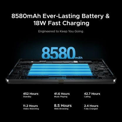 World Premiere DOOGEE T40 Tablet 11" IPS 2.5K Display 8GB 512GB Android 14 Helio G99 8580mAh 18W Charge Hi-Res Quad Speakers