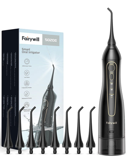 Fairywill Electric Sonic Toothbrush &amp; Water Flosser USB Charge Waterproof 5 Modes 3 Brush Heads Toothbrushes Teeth Cleaner
