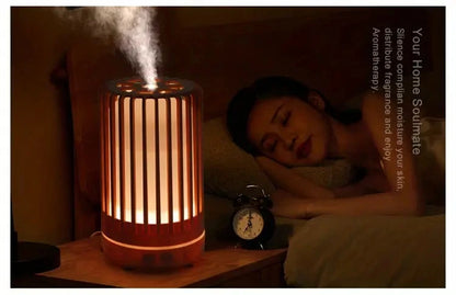 Air Humidifier Aromatherapy Machine Bird Cage Ultrasonic USB Humidifier, Essential Oil Diffuser With Colorful Night Lights