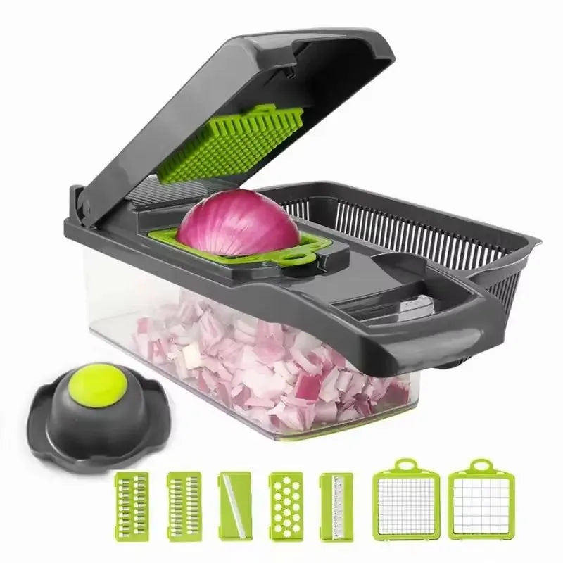 7-in-1 Vegetable Chopper &amp; Grater Set with Storage Container