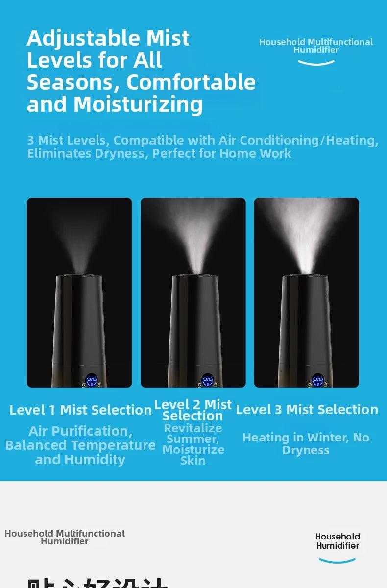 6.5L Large Capacity Humidifier – Ultrasonic Cool Mist for Home/Office,Quiet Operation, Anti-Static &amp; Dry Air Relief, Adjustable