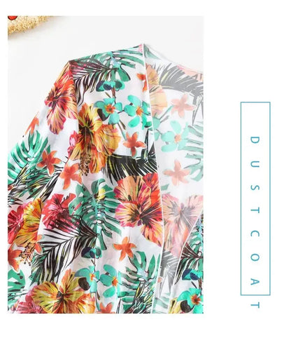 Size S-3XL Bikini Three Pieces Floral Printed Swimsuit Women Bikini Set With Mesh Long-Sleeved Blouse,Bra Top with Pad Swimwear