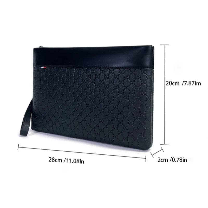 Business Men's Clutch Bag High Quality Printing Leather Handbag Phone Purse Fashion Clutches Luxury Men Birthday Gift Clutch Bag