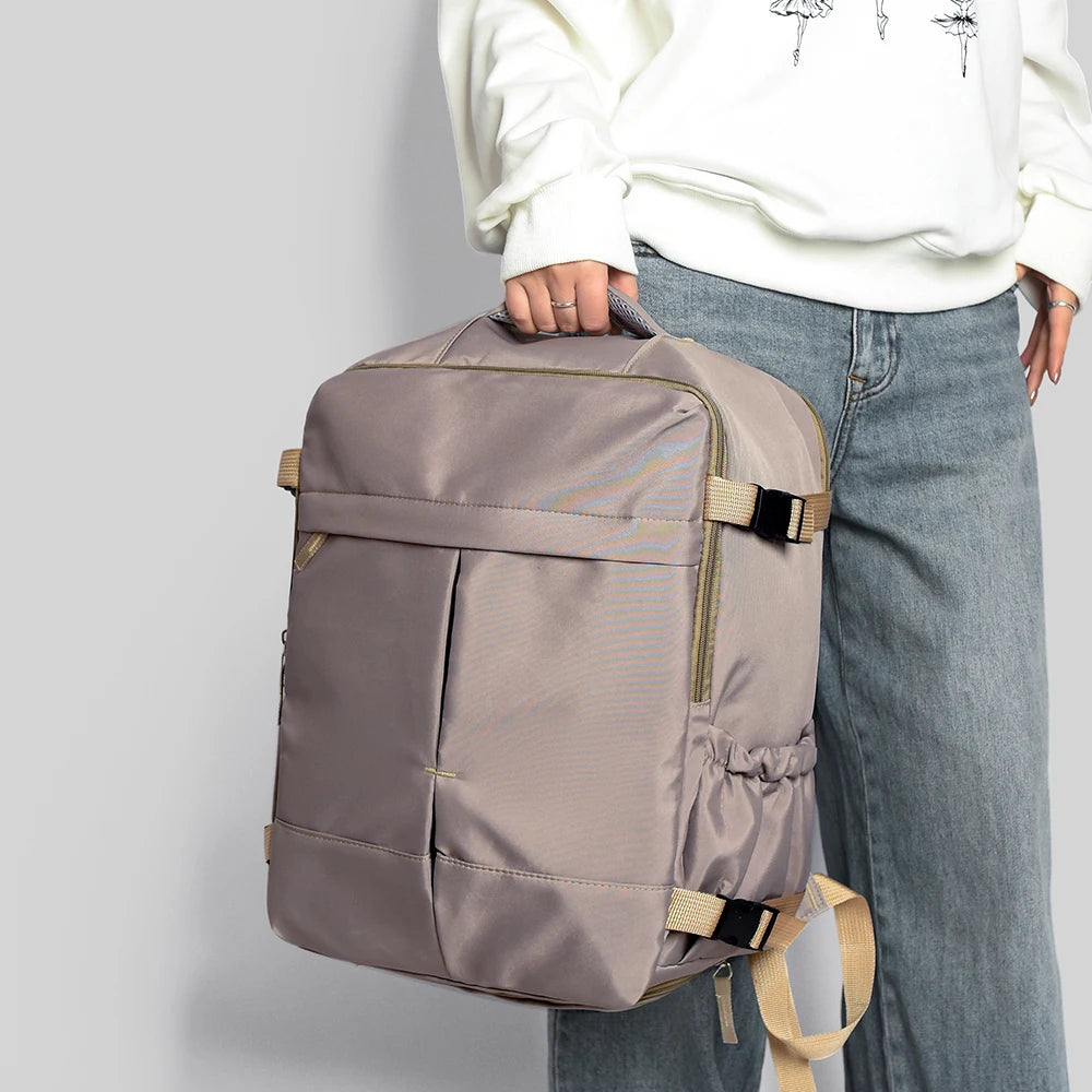 2-Piece 180 °   Full Opening Backpack & Tote Bag Set, Large Capacity Airline Approved Carry-On Luggage for Travel & Daily Use