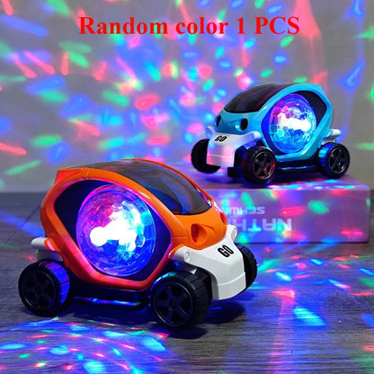 Cool Electric Steering Model Music Lights Dazzling Toy Car Boy Birthday Best Gift