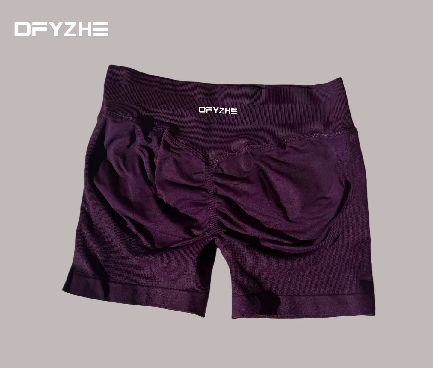 DFYZHE 4.5-inch yoga gym shorts, waist cinching and hip lifting shorts, seamless yoga shorts