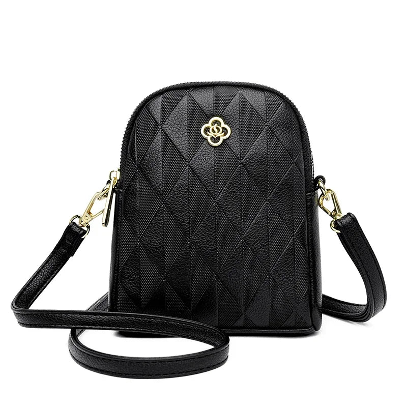 Fashion Women Shoulder Bags High Quality Leather Crossbody Bag Small Purse Simple Design Ladies Solid Color Messenger Sac A Main