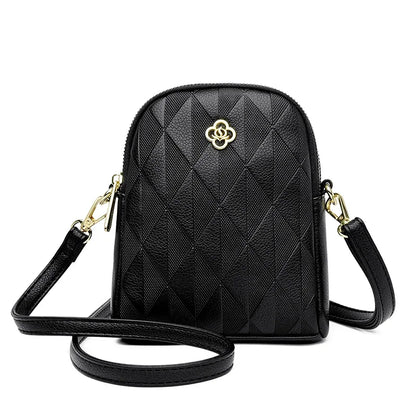 Fashion Women Shoulder Bags High Quality Leather Crossbody Bag Small Purse Simple Design Ladies Solid Color Messenger Sac A Main