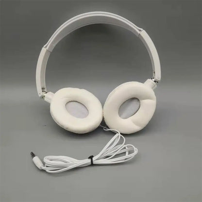 Sound Wired Headphones Over Ear Headset Bass HiFi Sound Music Stereo Earphones Flexible Adjustable Headset For PC Mobile