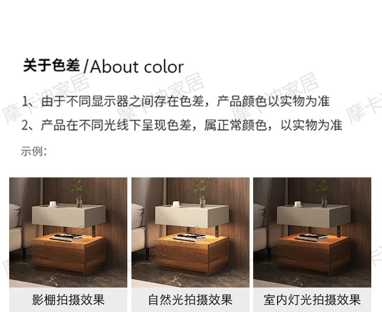 Simple European Bedside Table Classic Storage Luxury Trendy Night Table Modern Premium Comodini Camera Letto Bedroom Furnitures