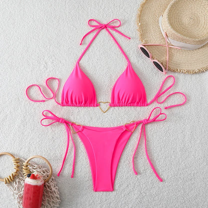 Sexy Triangle Bikini 2026 Beach Women's Swimsuit Micro Bikinis Sets Female Swimwear for Two-piece Bathing Suits Woman Beachwear