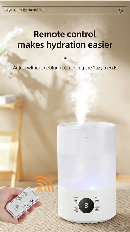 4L Large Capacity Air Humidifier with Remote Control Timer Plant Mist Aroma Diffuser for Home Office - Humidifier