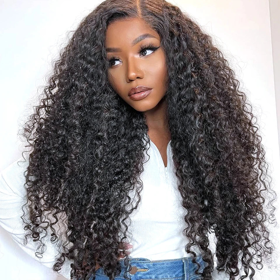 ISEE Hair Upgrade 7x5 Kinky Curly Wear And Go Glueless wigs Pre Plucked  Pre Bleached HD Lace Front Wig Pre Cut Glueless Wigs