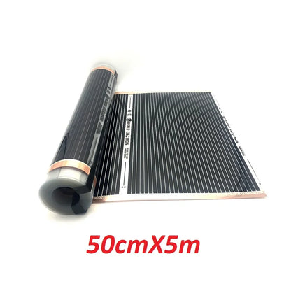 0.5~4㎡ 400w/m2 Infrared Carbon AC220V Underfloor Heating Film Low Electrical Warm Mat
