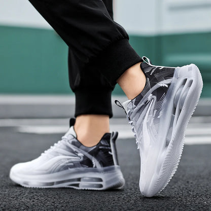 Men's Fashionable Basketball Shoes, with Air Cushioning, Comfortable and Non-Slip, Breathable and Shock-Absorbing, Suitable for Men's Outdoor Activities