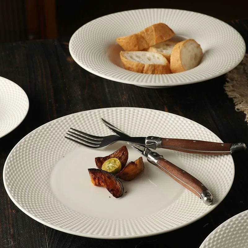 24pcs Laguiole Cutlery set Luxury Rose Wood Handle Dinnerware Stainless steel Tableware 6 Steak Knife 6 Fork 6 Spoon 6 Teaspoon