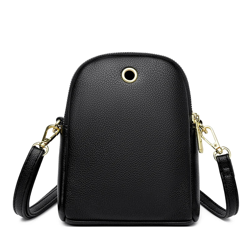 Fashion Women Shoulder Bags High Quality Leather Crossbody Bag Small Purse Simple Design Ladies Solid Color Messenger Sac A Main