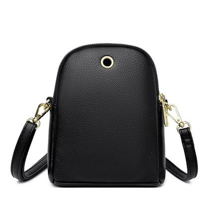 Fashion Women Shoulder Bags High Quality Leather Crossbody Bag Small Purse Simple Design Ladies Solid Color Messenger Sac A Main