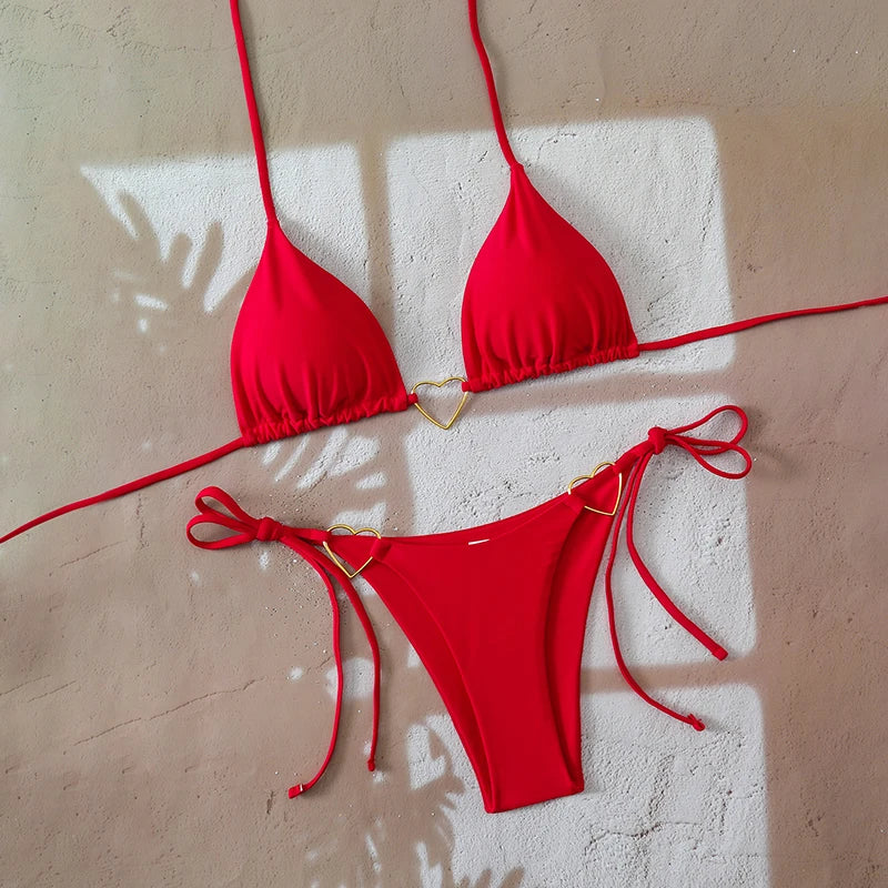Sexy Triangle Bikini 2026 Beach Women's Swimsuit Micro Bikinis Sets Female Swimwear for Two-piece Bathing Suits Woman Beachwear