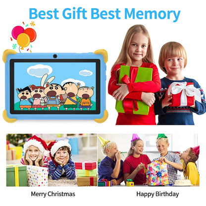 2026 New 7 Inch Cartoon Pattern Kids' tablets Quad Core 4GB RAM 64GB ROM 5G WiFi Learning Education Games Tablet Children's Gift
