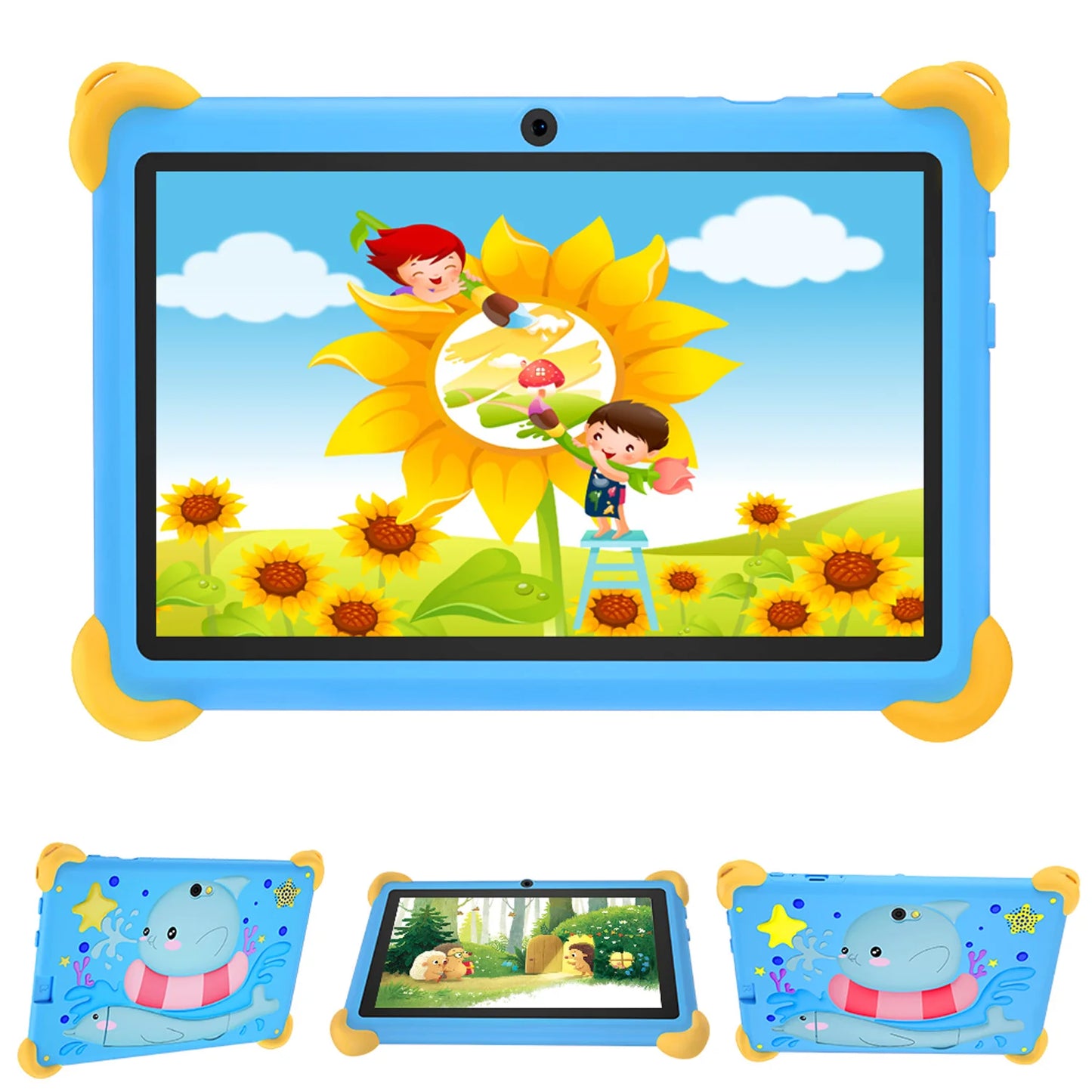 2026 New 7 Inch Cartoon Pattern Kids' tablets Quad Core 4GB RAM 64GB ROM 5G WiFi Learning Education Games Tablet Children's Gift