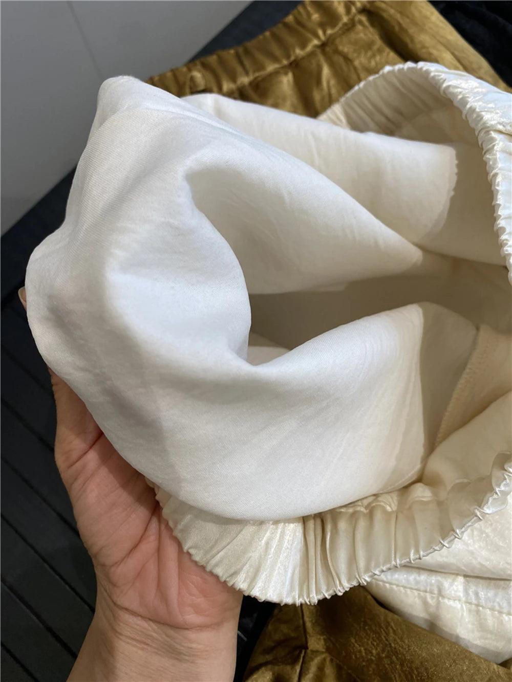 Women's Solid Color Satin Ice Silk Texture Shorts Summer Versatile Elastic Waist Loose Smooth Female Casual Versatile Hot Pants
