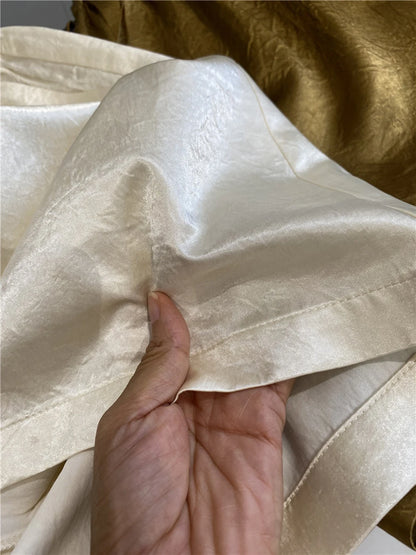 Women's Solid Color Satin Ice Silk Texture Shorts Summer Versatile Elastic Waist Loose Smooth Female Casual Versatile Hot Pants